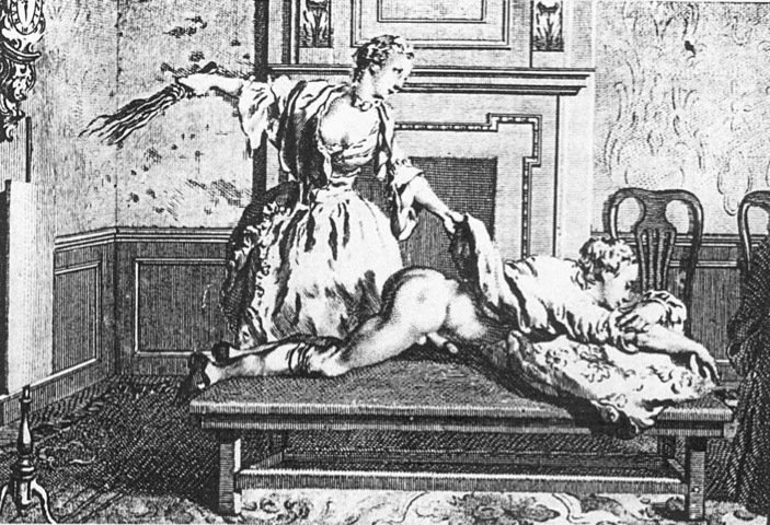 Adelsmand får pisk af prostitueret i Fanny Hill