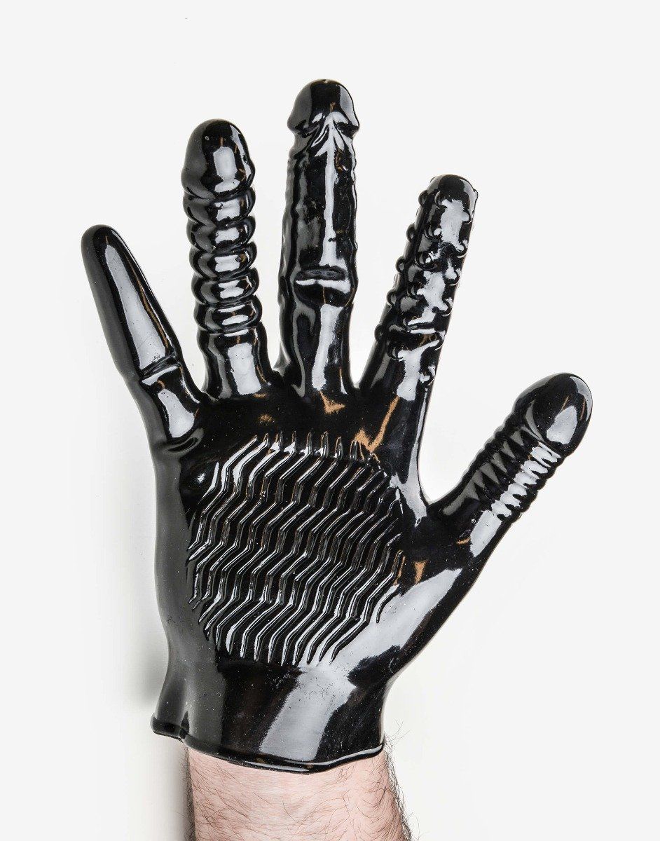 Finger fuck handske med vibrator-0